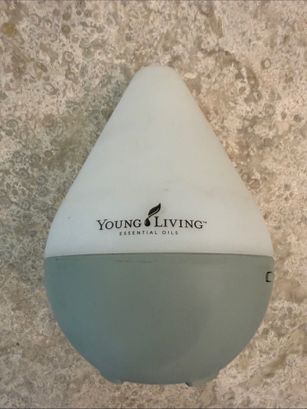 Young Living White and Gray Teardrop Aroma Diffuser